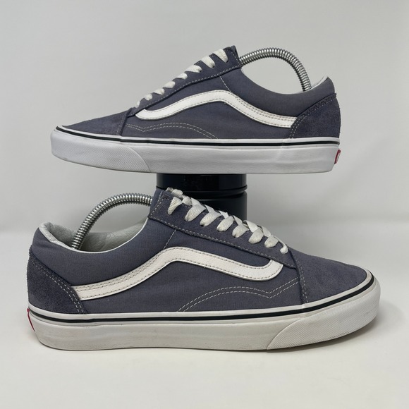Vans Old Skool Men's Size 9.5 Low Top Slate Gray Sneakers Canvas Suede Shoes - Picture 1 of 8
